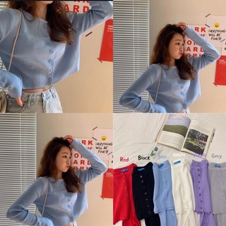💕INTENDY💕 เสื้อคลุมแขนยาว ไหมพรม สไตล์เกาหลี  ฟรีไซต์ 💕พร้อมส่ง1-3วัน💕