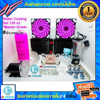 ชุดน้ำCPU ระบบเปิด หม้อน้ำ1ตอนX2 / CPU Water Cooling Set 120x2 *รุ่นMaster Grade (สีชมพู),ชุดน้ำระบบเปิด, Computer Water