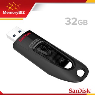 SanDisk Flash Drive ULTRA  USB 3.0 32GB  เร็วขึ้น 10 เท่า อ่าน 130MB/S (SDCZ48_032G_U46)แซนดิส แฟลซไดร์ฟ ประกัน Synnex