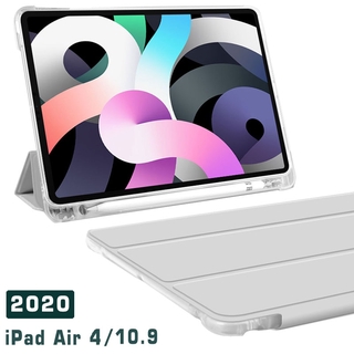 เคส สําหรับ iPad 2022 10.9 นิ้ว 10th Gen iPad Pro 11 12.9 2022 M2 Air 5 4 3 2 1 10.2 9th 7th 8th Mini 6 5 4 Pro 11 2021 2020 2018 9.เคสหนัง แบบฝาพับ โปร่งแสง พร้อมช่องใส่ปากกา