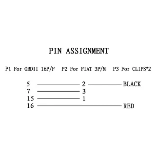 อะแดปเตอร์สายเคเบิ้ลเชื่อมต่อเครื่องสแกนเนอร์รถยนต์ สําหรับ Fiat 3 Pin เป็น 16 Pin OBD Alfa Lancia 3Pin เป็น 16Pin ELM327 OBD2 OBD