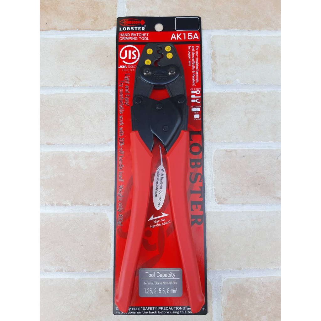 LOBSTER คีมย้ำสายไฟ รุ่นAK15A Manual One-Handed Crimping Tool