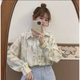 เสื้อทำงาน เสื้อเชิ้ต ผู้หญิง เสื้อสไตล์เกาหลี น่ารัก ดูดี Y04