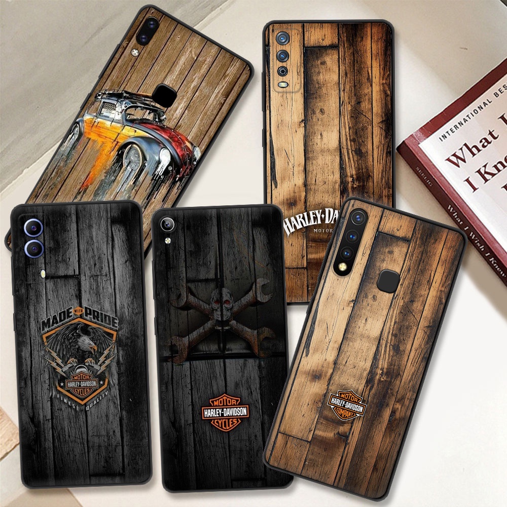 VIVO Y01 T1 Y10 Y15S Y15A T1X T1 Y75 Y21T Y32 Y21S Y20SG Y90 FS67 ไม้ไม้กระดานเนื้อรูปแบบโทรศัพท์มือ