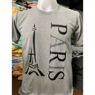 เสื้อยืดแขนสัเนเทาลายวินเทจparis