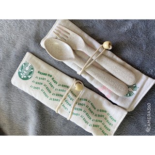 ชุดช้อนส้อมStarbucks reuseable utensil set