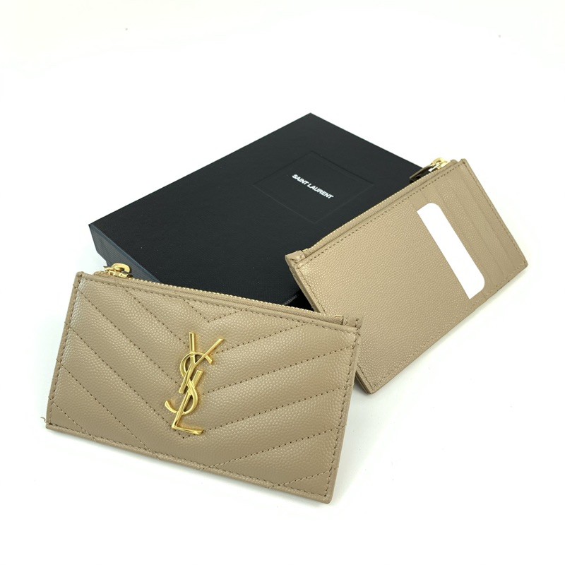 ของแท้100% ราคาถูก New Ysl Zip Card Case 607915 | Shopee Thailand