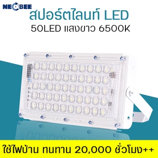 สปอร์ตไลท์ LED แสงขาว ประหยัดไฟ แบบเสียบไฟ  ไฟส่องสว่างสปอร์ตไลท์   หลอดไฟLED ทนทานกันน้ำได้ ไฟแบบเสียบปลั๊ก