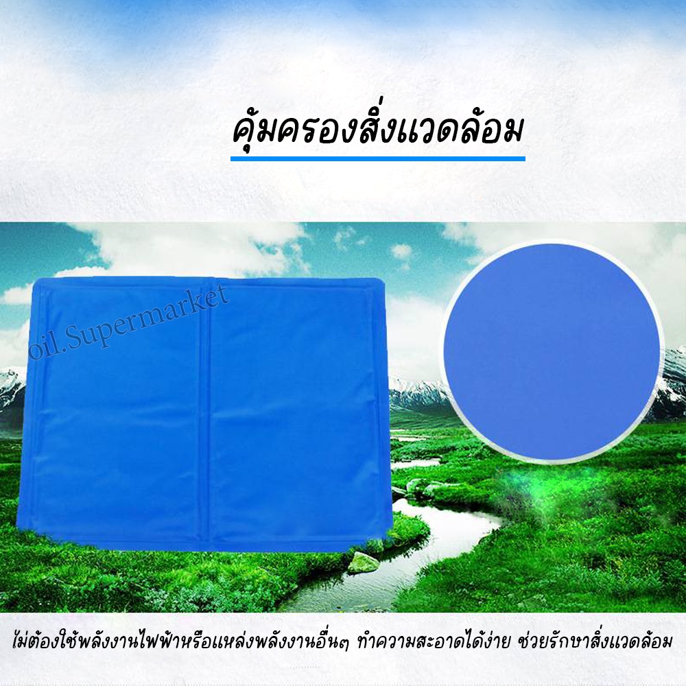 ที่นอนเจลเย็น สำหรับสัตว์เลี้ยง แผ่นทำความเย็น (Pat Cool mat) 50x60