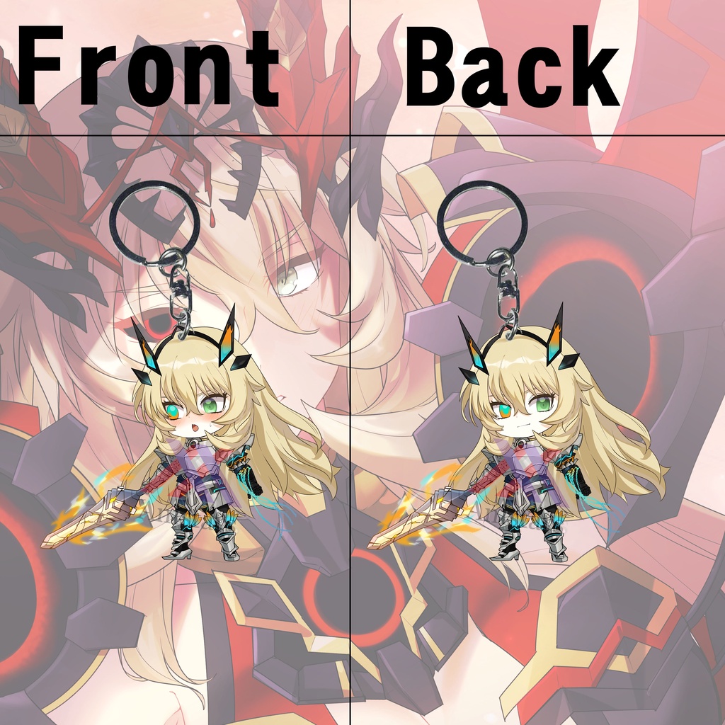 GANTUNGAN Fate Grand Order Barghest (Fate) พวงกุญแจแบบพลิกกลับ - พวงกุญแจ - ของที่ระลึก - อะนิเมะ - 