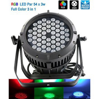 ไฟพาร์ ไฟเวที ไฟผับ ไฟเธค PAR 54 / 3W 3in1 LED Par Lights Stage 54 x 3W LED = 162 Watt สีRGB PAR 54 DMX512