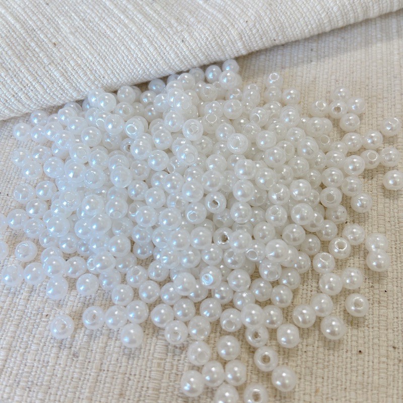 ลูกปัดมุก (K001) ขนาด 4,5,6,8 มิล ลูกปัดdiy