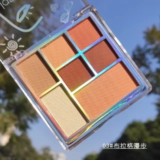 N170 Lameila พาเลทอายแชโดว์ เนื้อแมตต์ เนื้อใยไหม ประกายมุก 7 สี
