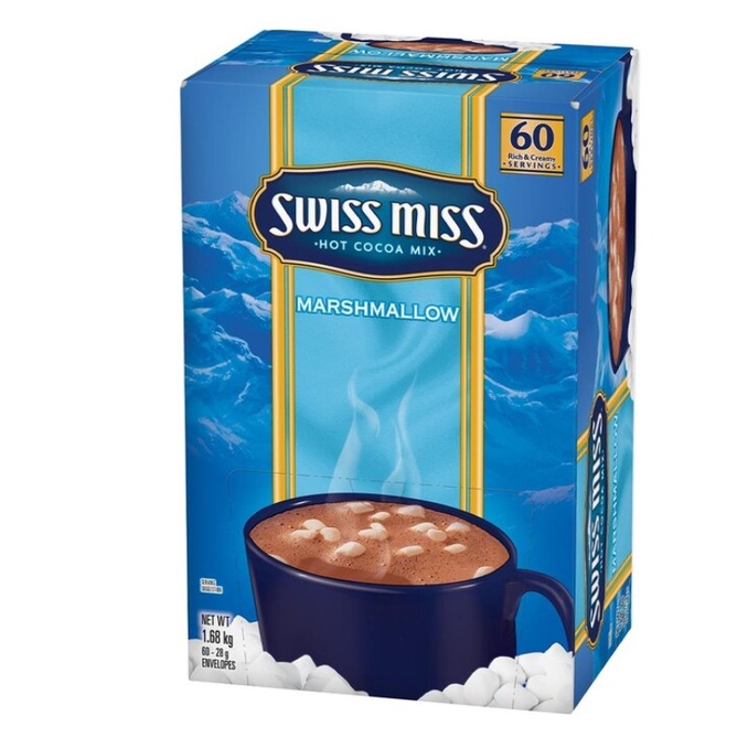 Swiss Miss Milk Chocolate with Marshmallow Hot Cocoa Mix สวิส มิส มิลล์ช็อคโกแลต ผสม มาร์ชเมลโล่ สุด