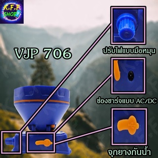 ไฟฉายคาดหัว VJP รุ่น 706 และ CKML รุ่น-981 ( แสงสีขาว / แสงเหลือง ) ขนาด 8 ซม.