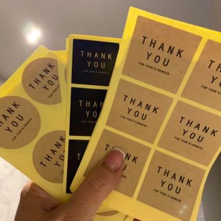 ขั้นต่ำ2แผ่นมีหลายแบบ Thank you Especially for you Sticker Handmade label Craft สติ๊กเกอร์ ขอบคุณ กระดาษคราฟท์ แฮนด์เมด