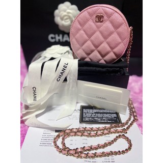 SOLD 🙏🙏🙏👛New Chanel round caviar holo27 👛 สีpink pearl ชมพูมุก สวยจัดหายากสุด 🔥699999🔥 ID : Issaree1818 Tel : 0818081541