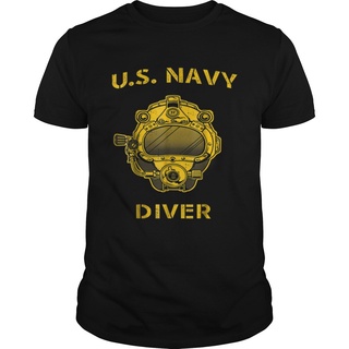 เสื้อยืด พิมพ์ลายกราฟิก US-Navy Diver Back Only คุณภาพสูง สําหรับผู้ชายS-5XL