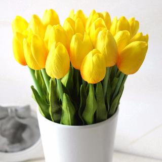 10PCS Artificial Tulips / Latex Real Touch fake Flowers / Realistic Tulip Fake Flower for Wedding Home Garden Decor