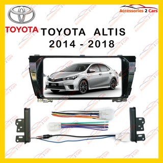 กรอบหน้าวิทยุ TOYOTA ALTIS 2014 BLACK รหัส NV-TO-090