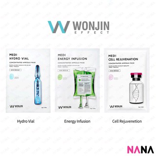 Wonjin Sheet Mask 10pcs/box (Hydro Vial / Energy Infusion / Cell Rejuvenetion)