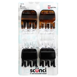 Scunci  Effortless Beauty Jaw Clips Assorted Colors กิ๊บ กิ๊บติดผม กิ๊บหนีบผม