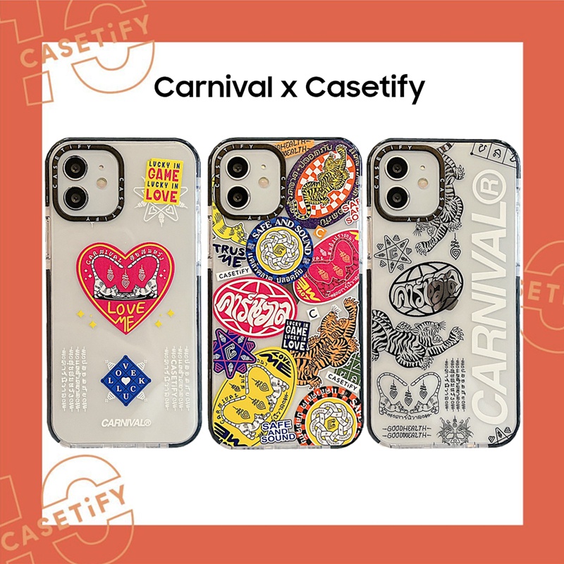 Casetify Carnival Thai Street Style เคสโทรศัพท์มือถือ ลายเทศกาลไทยสตรีท สําหรับ For iPhone 7 8 Plus X XS XR 11 12 13 Mini Pro Max SE 2020