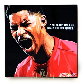 Marcus Rashford แรชฟอร์ด Manchester United แมนเชสเตอร์ แมนยู รูปภาพ​ติด​ผนัง​ pop art ฟุตบอล​ กรอบรูป​​ ของขวัญ รูปภาพ