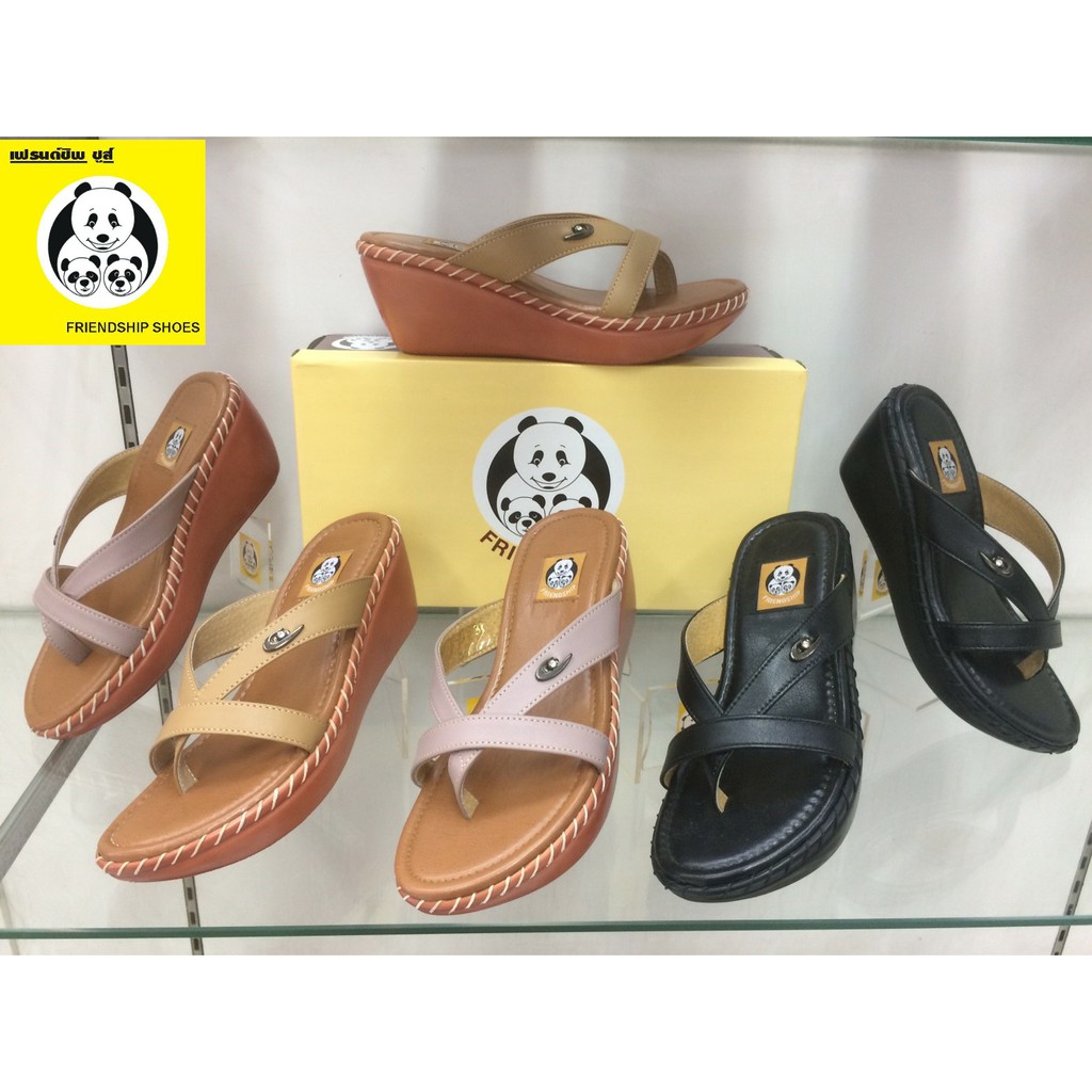 ***ซื้อ1คู่แถม1คู่***รองเท้าหนังแท้ friendship shoesรุ่น 4614--003