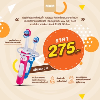 MAM Baby Brush แปรงสีฟันสำหรับน้องอายุ 5 เดือนขึ้นไป ปลอดสาร BPA BAS Free