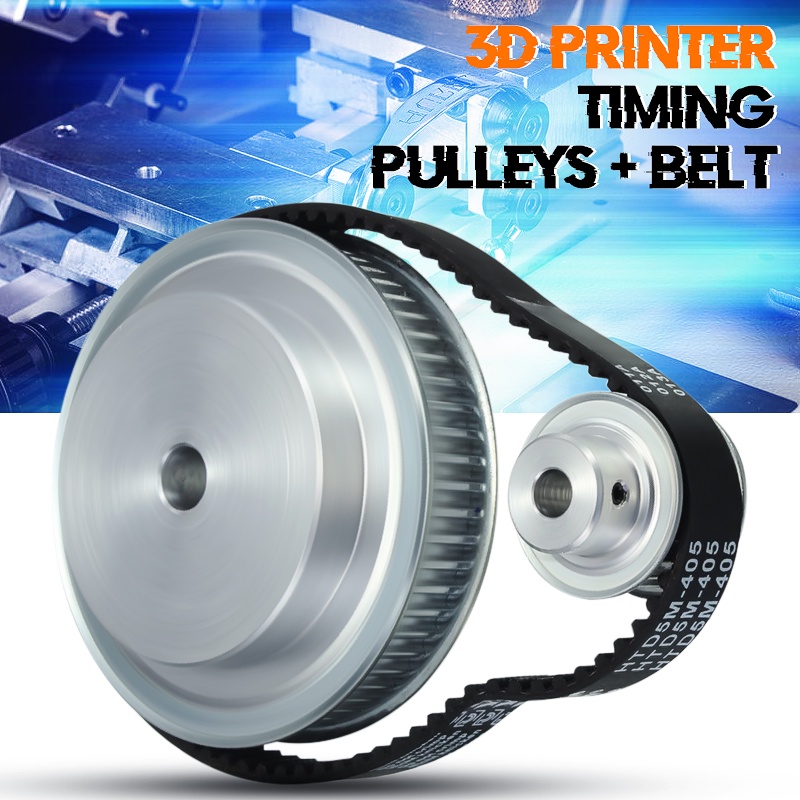 5M Timing Pulleys Bore 12 and 8mm + Rubber Belts Set for CNC Engraving
