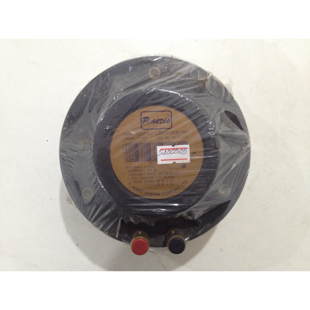 ดอกลำโพง เสียงกลาง เสียงแหลม P.Audio PA-D45 Frequency 800 Hz - 20 KHz Tweeter High Frequency Compres
