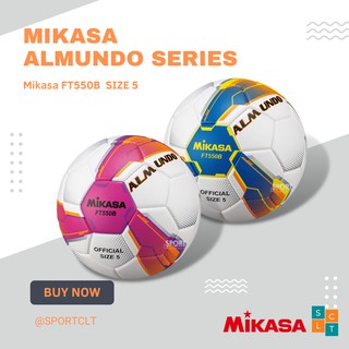 MIKASA ลูกฟุตบอลมิกาซ่าหนังพียู ALMUNDO SERIES รุ่น FT550B เบอร์ 5