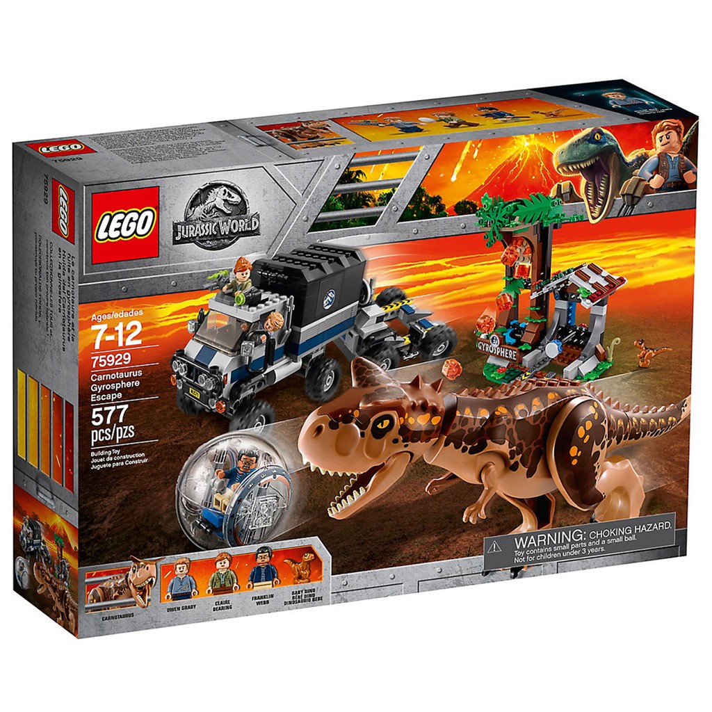 เลโก้แท้ LEGO Jurassic World 75929 Carnotaurus Gyrosphere Escape