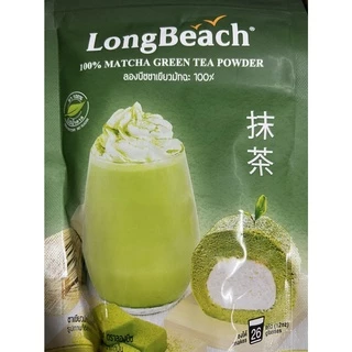 ลองบีช ผงชามัทฉะ 100% ขนาด 100 กรัม Longbeach Matcha Powder 100% size 100g.