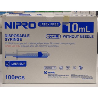 (ยกกล่อง!!)Syringe Nipro ไซริงค์ นิโปร ขนาด 10 ml 100 อัน