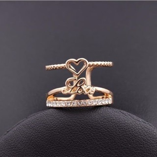 FS🔥💯🇹🇭 แหวนบอกรักสีทอง my love open ring แหวนแบบเปิด