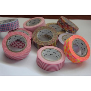 masking tape 10 ลาย สีชมพู