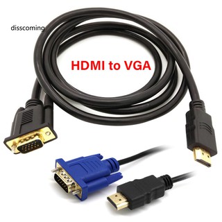 Xl-1.8ม. 1080P HDMI ถึง VGA ตัวผู้ สายเคเบิลอะแดปเตอร์ วิดีโอ แปลงสายไฟ สําหรับ PC DVD HDTV