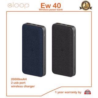 Eloop EW40 แบตสำรอง 20000 mAh. PD18W มีชาร์จไร้สาย 2 สี***รับประกัน 1 ปี***