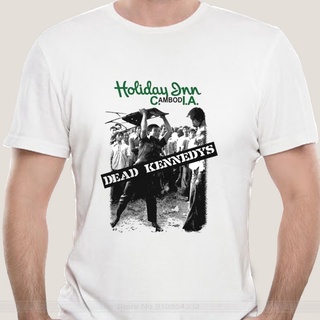 เสื้อยืด ผ้าฝ้าย พิมพ์ลาย Dead Kennedys Holiday Inn สีขาว แฟชั่นสําหรับผู้ชายS-5XL