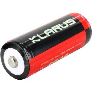 KLARUS LiR26650 5000mAh แบตเตอรี่ชนิดมีวงจร ประสิทธิภาพและคุณภาพสูง สำหรับไฟฉายหรืออุปกรณ์อื่นที่ใช้พลังแรงๆ