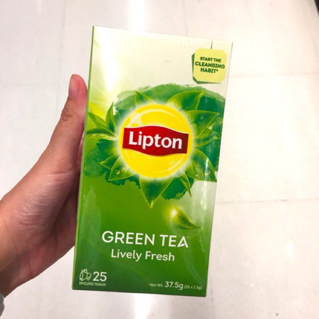 🌱🌱 ชาเขียว ลิปตัน Lipton Green tea Lively fresh ชาเขียวชนิดซอง 25 ซอง 37.5g เครื่องดื่ม ชาเพื่อสุขภา