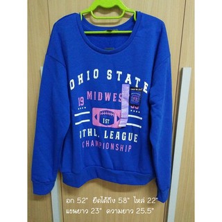 เสื้อกันหนาวแบบบางสีน้ำเงิน (PM-002) Sweat Jumper