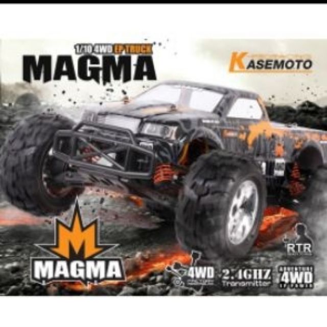 รถบังคับ magmaV1 ขับ4 กันน้ำkasemoto. V1  1/10 นำเข้าล่าสุดล้อสีดำ
