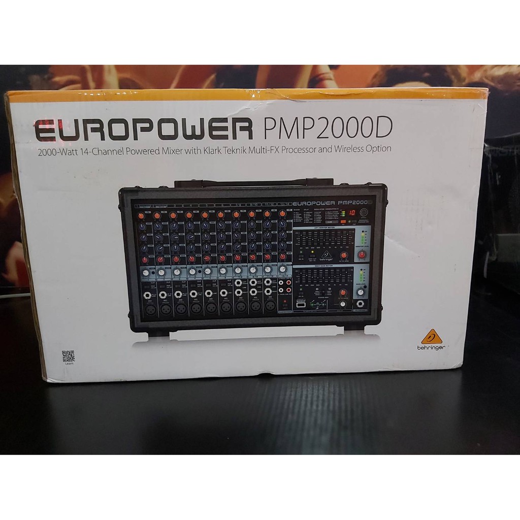 เพาเวอร์มิกเซอร์ BEHRINGER EROPOWER PMP2000Dเครื่องผสมสัญญาณเสียง มีแอมป์ในตัว กำลังวัตต์ 2000 วัตต์