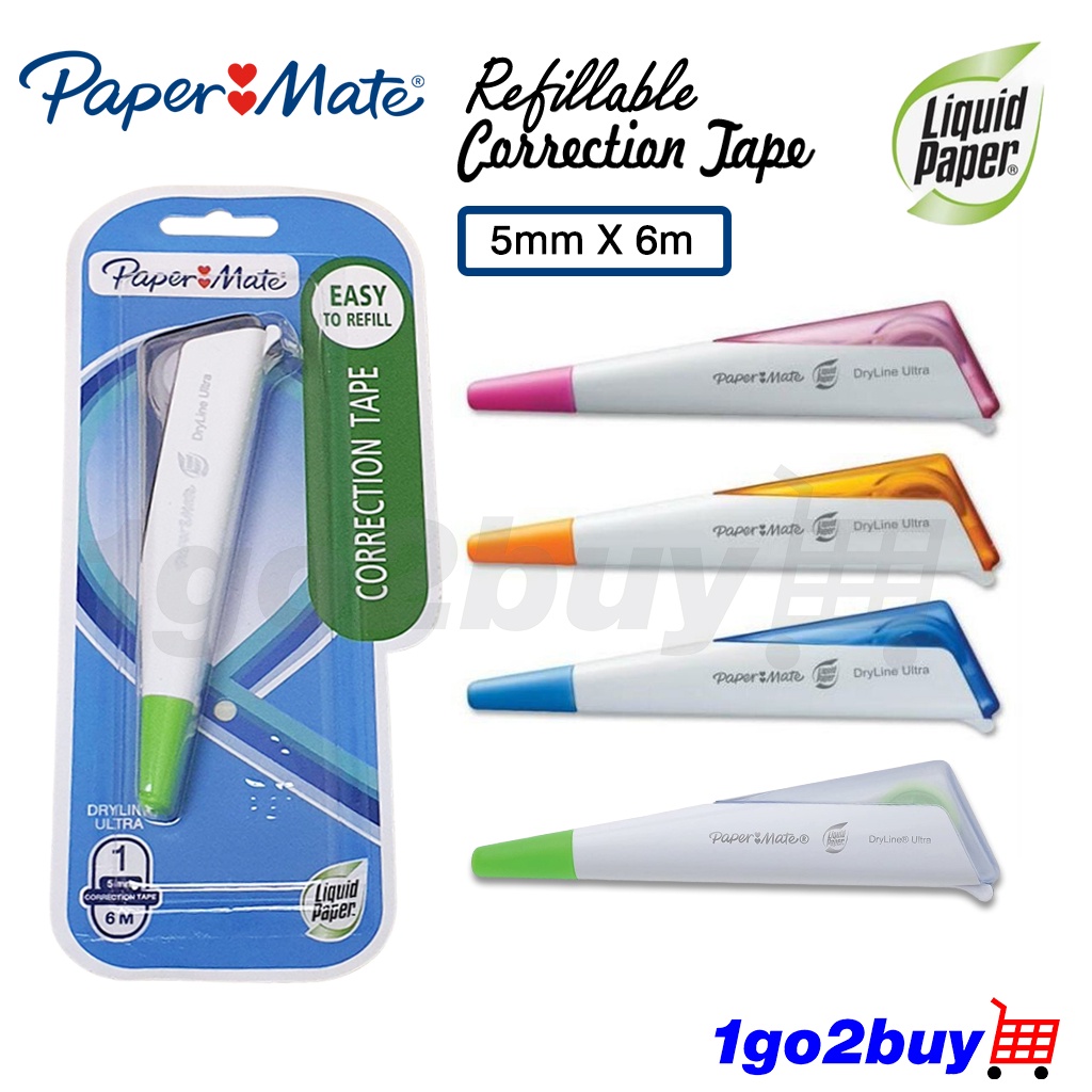 Paper Mate Liquid Paper Dryline Ultra Correction Tape รีฟิล 6m x 5mm