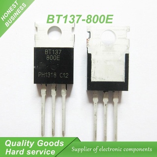 รางราง BT137-800E BT137 BT137-800 800V 8A Triacs TRIAC TO-220 5 ชิ้นสําหรับรถจักรยานยนต์