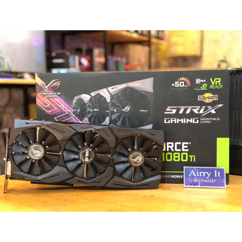 การ์ดจอ VGA Asus strix Gtx1080ti 11gb ddr5 8+8pin มือสอง