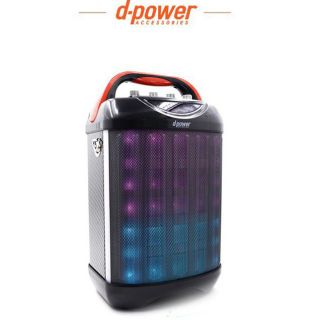 Dpower ลำโพงบลูทูธ แถมไมค์ลอย รุ่น K8W-LED